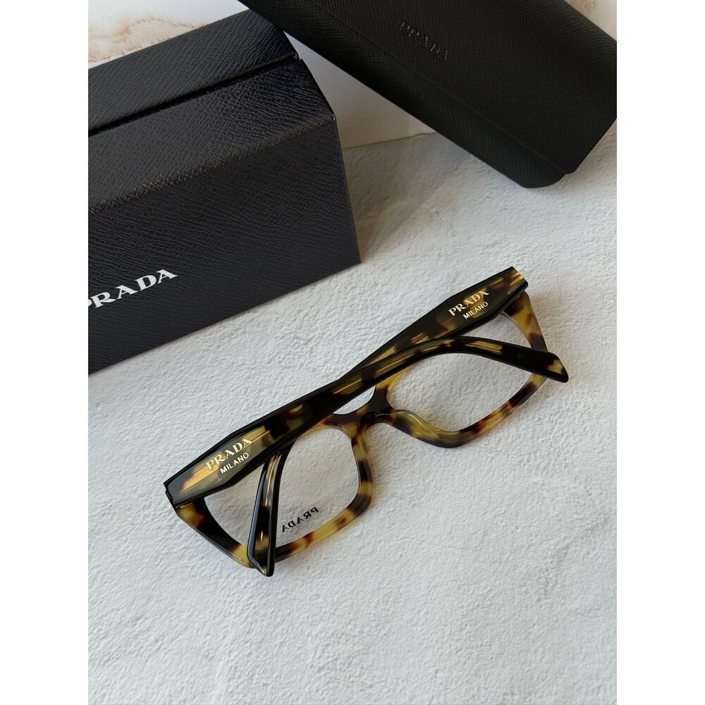NEW Prada PR D02V Tortoise Brown Rectangular Frames - Picture 3 of 7